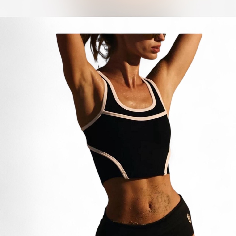 Black and White Women's Sports Bra